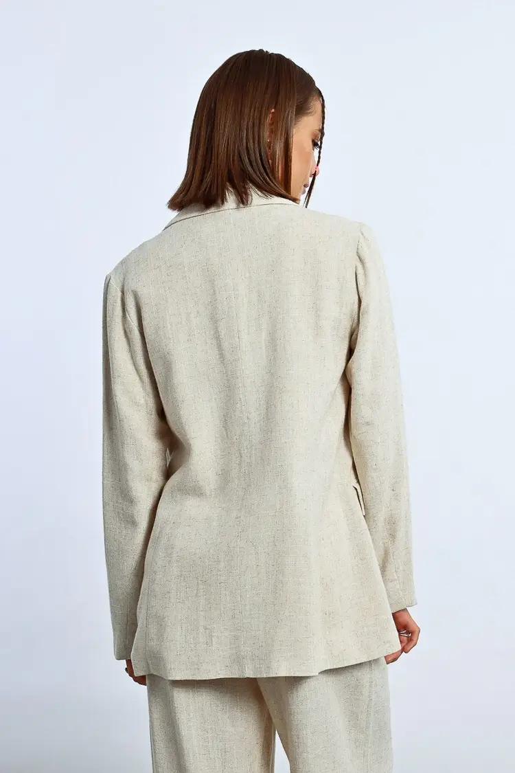 Lili Sidonio Linen Jacket / LIGHT BEIGE - M