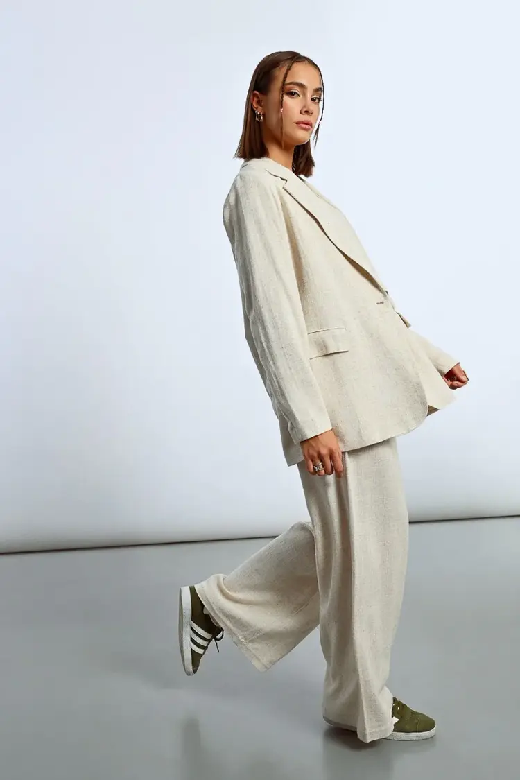 Lili Sidonio Linen Jacket / LIGHT BEIGE - M