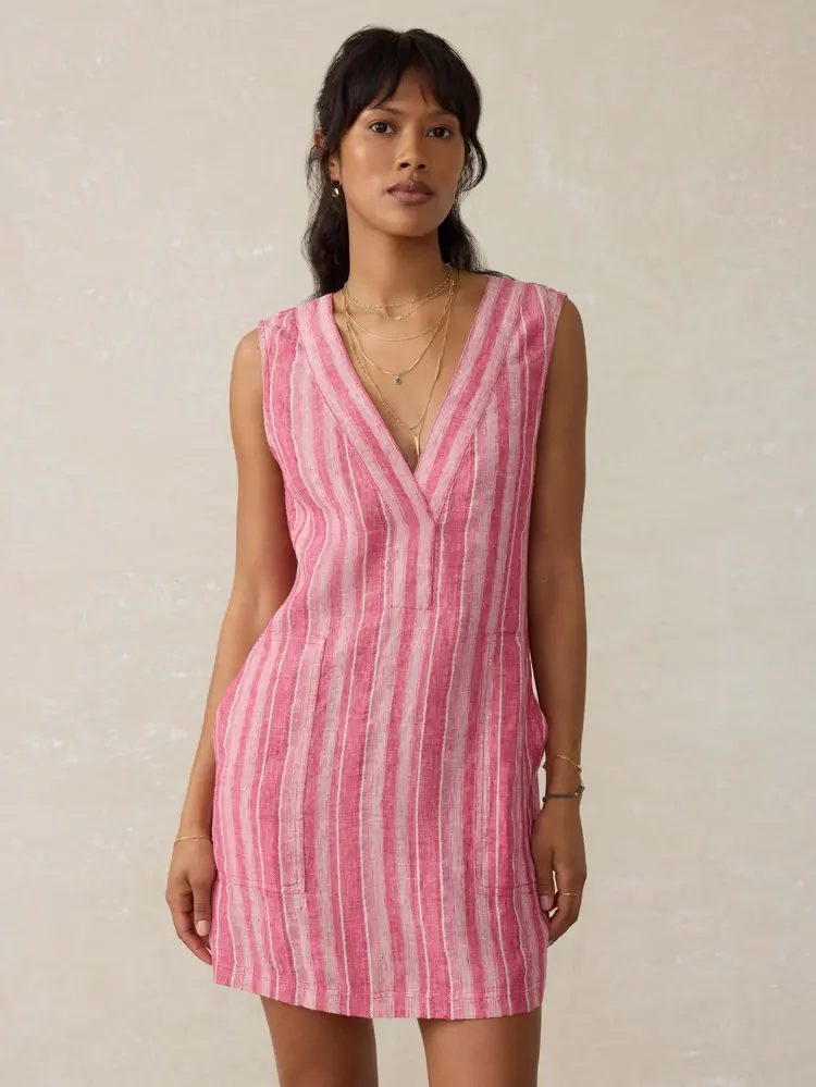 Faherty Brand azure linen dress