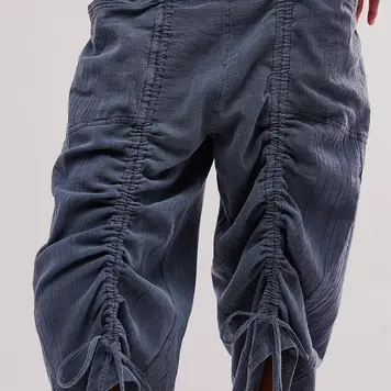 Free People Gianna Ruched Gaucho Pull-On Pants