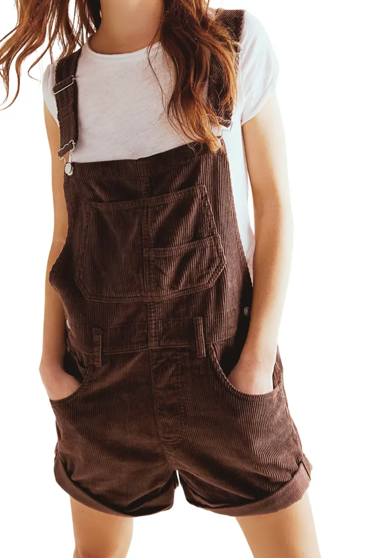 Free People Ziggy Cord Shortall Barnwood