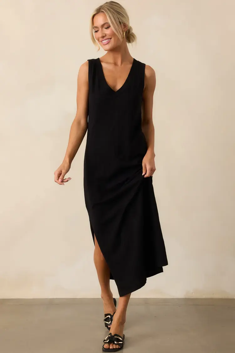 Z Supply Palisades Midi Dress - Black / L