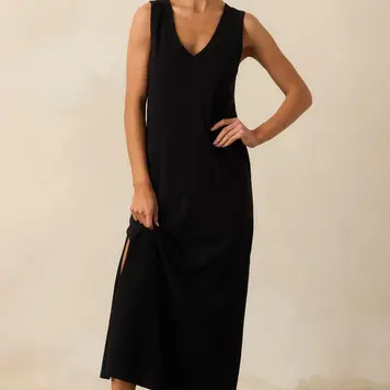 Z Supply Palisades Midi Dress - Black / L