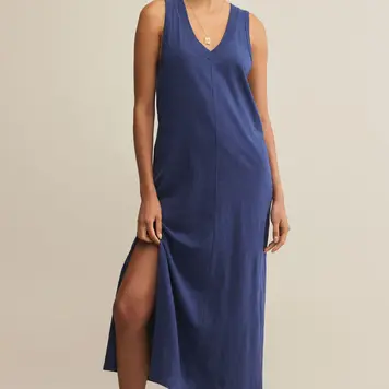Z Supply Palisades Midi Dress Yacht Blue