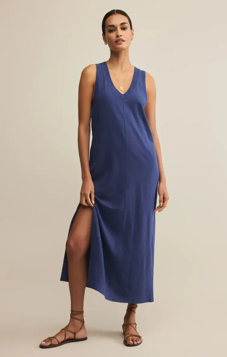 Z Supply Palisades Midi Dress Yacht Blue