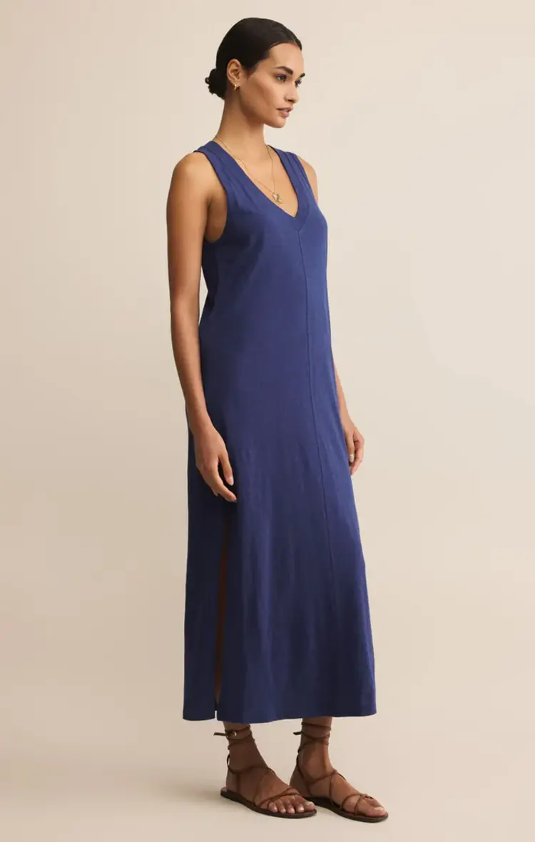 Z Supply Palisades Midi Dress Yacht Blue