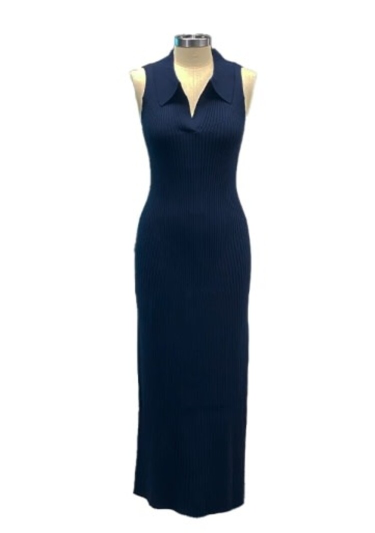 The Normal Brand MARIN COLLARED MAXI DRESS - M