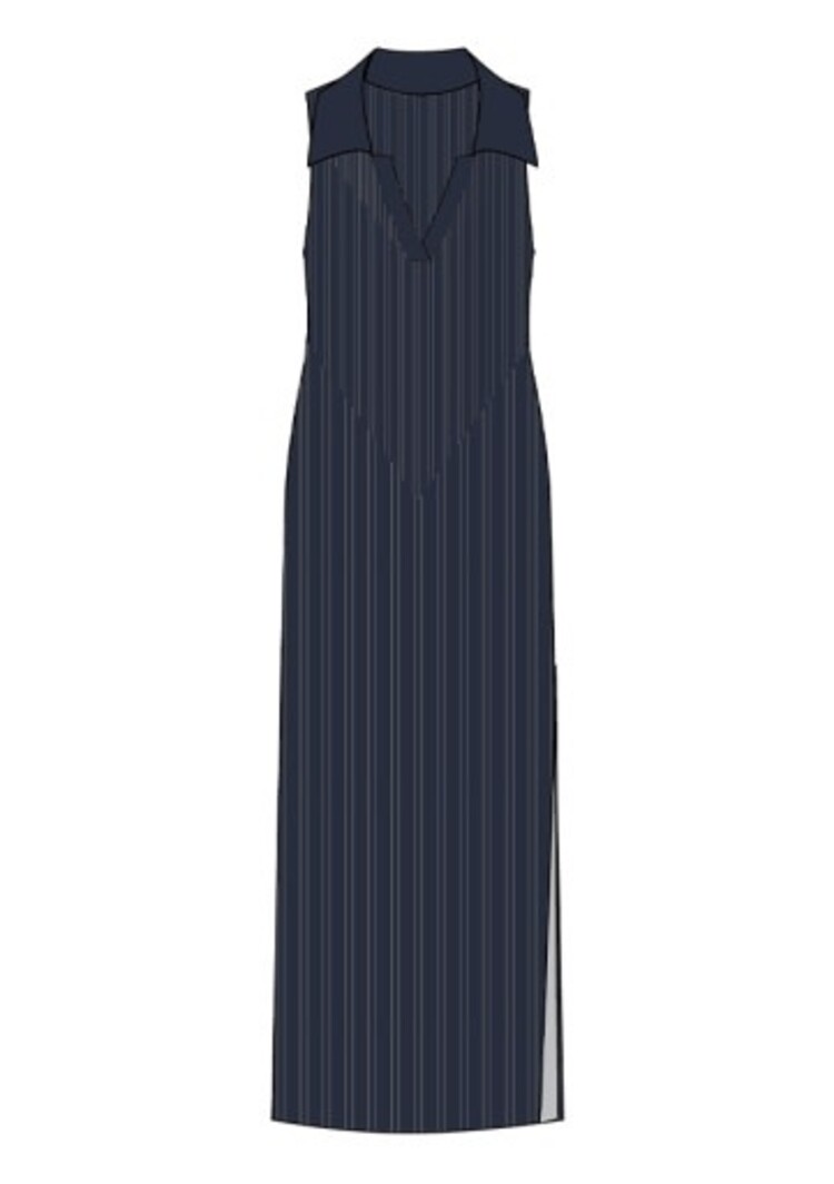 The Normal Brand MARIN COLLARED MAXI DRESS - M