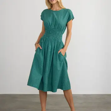 Margaret O'Leary Valencia Smocked Waist Dress