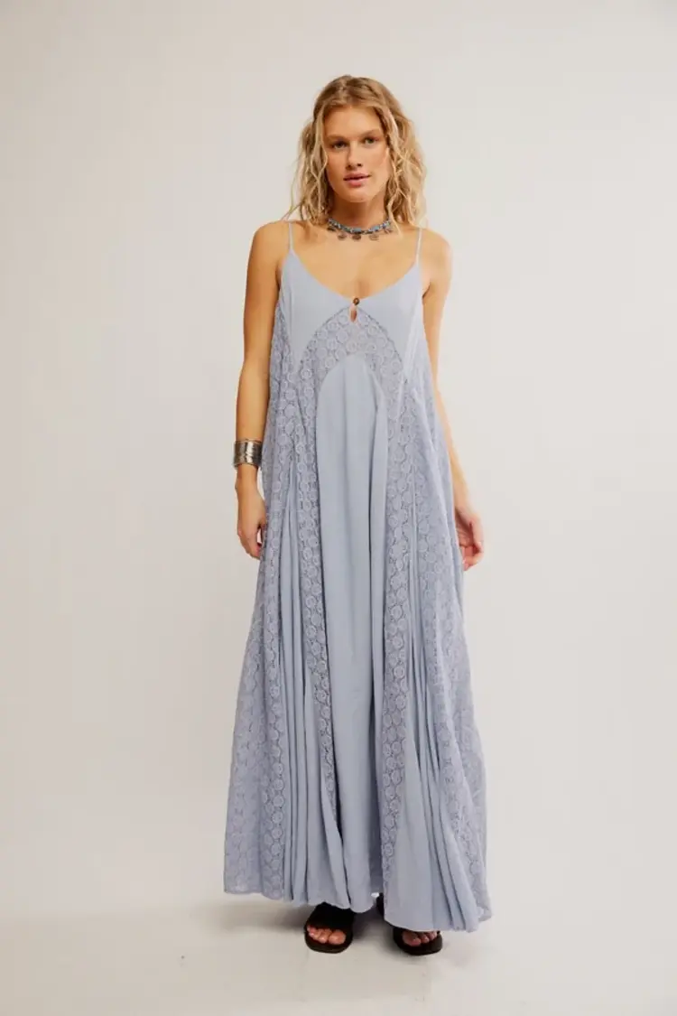 Free People Trail of Fresh Flowers Maxi / Dried Hydrangea