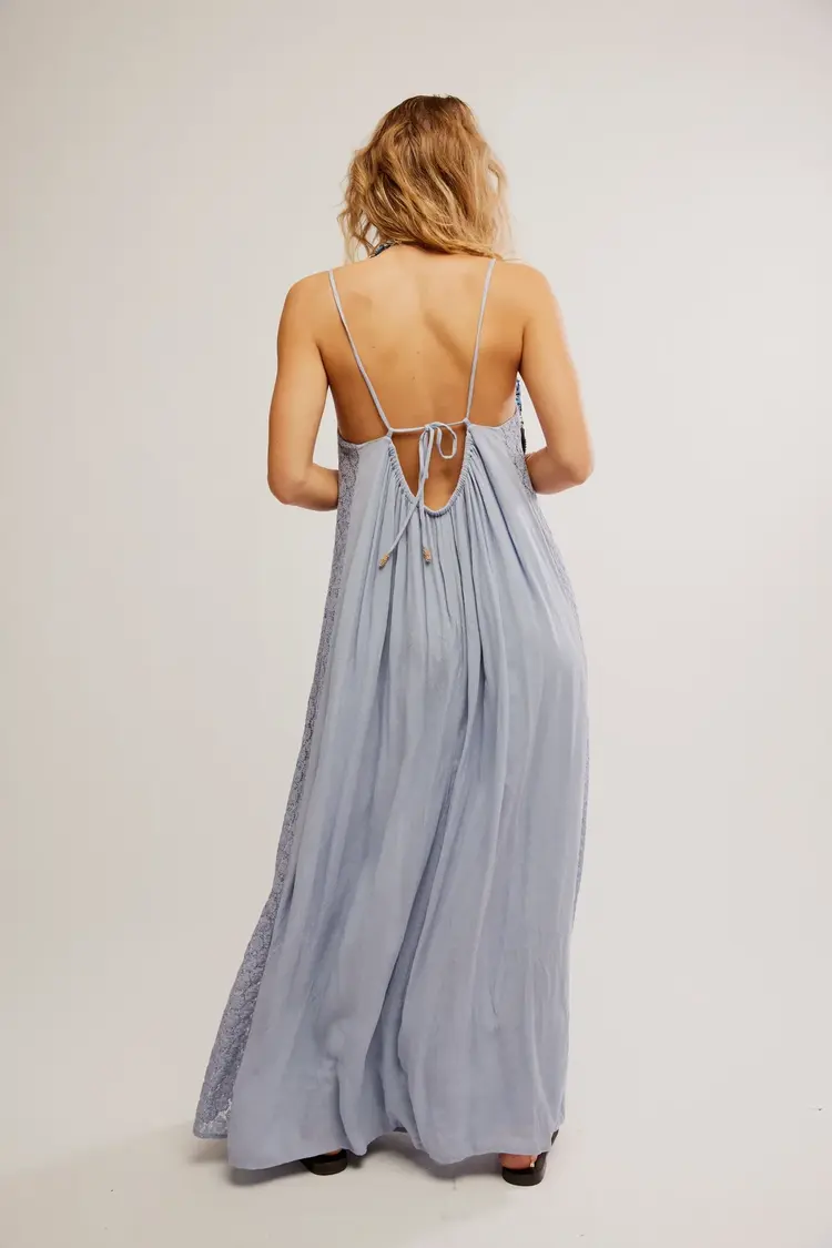 Free People Trail of Fresh Flowers Maxi / Dried Hydrangea