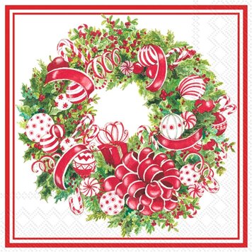 Boston International Cocktail Napkins / Candy Ribbon Wreath