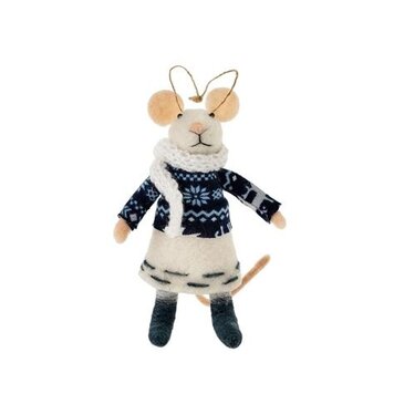 Indaba Icelandic Isla Mouse Ornament