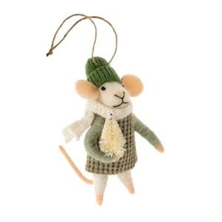 Indaba Wintergreen Winnie Mouse Ornament
