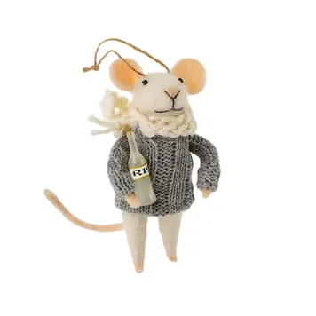 Indaba Lush Loretta Mouse Ornament