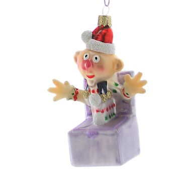 Cody Foster Charlie-in-the-box Glass Ornament