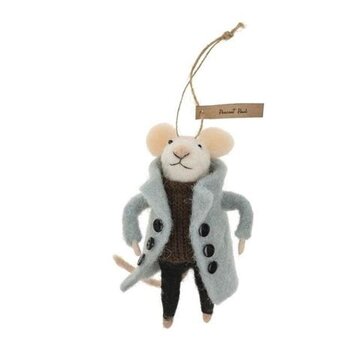 Indaba Peacoat Paul Mouse Ornament