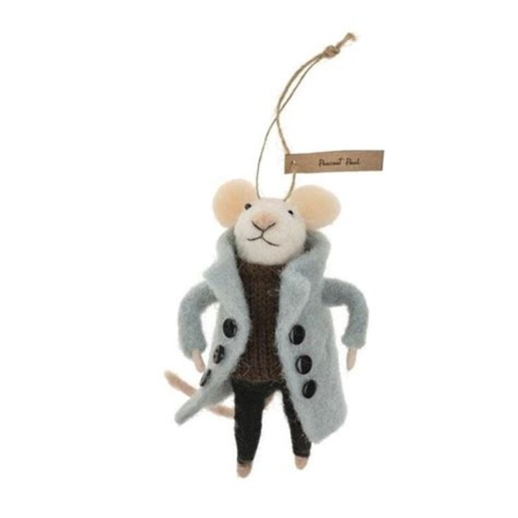 Indaba Peacoat Paul Mouse Ornament