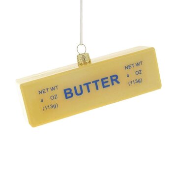 Cody Foster Stick of Butter Glass Ornament