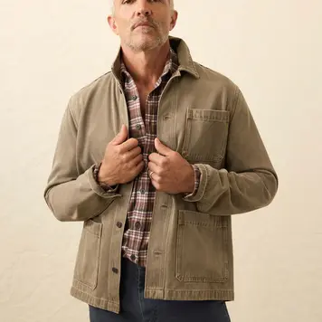 Faherty Brand high ridge twill studio jacket unisex