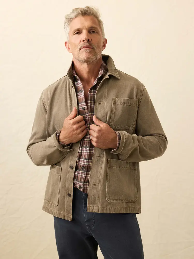 Faherty Brand high ridge twill studio jacket unisex
