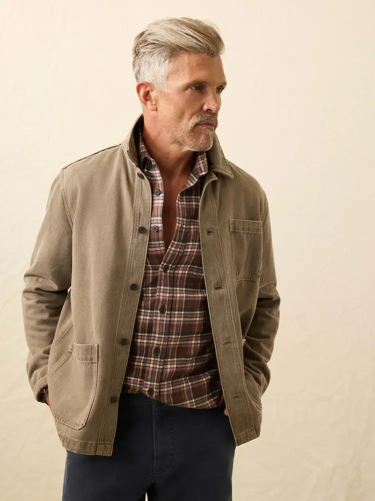 Faherty Brand high ridge twill studio jacket unisex