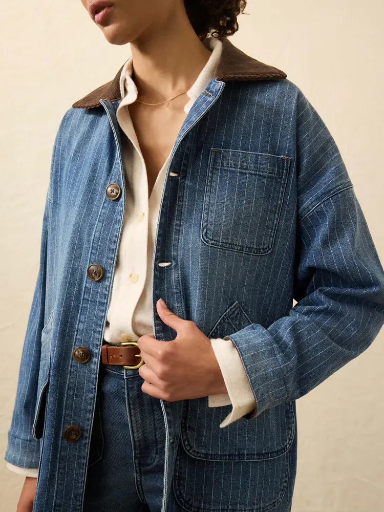 Faherty Brand sunwashed denim barn jacket