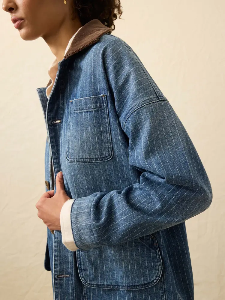 Faherty Brand sunwashed denim barn jacket