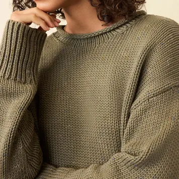 Faherty Brand sunwashed cotton roll neck sweater