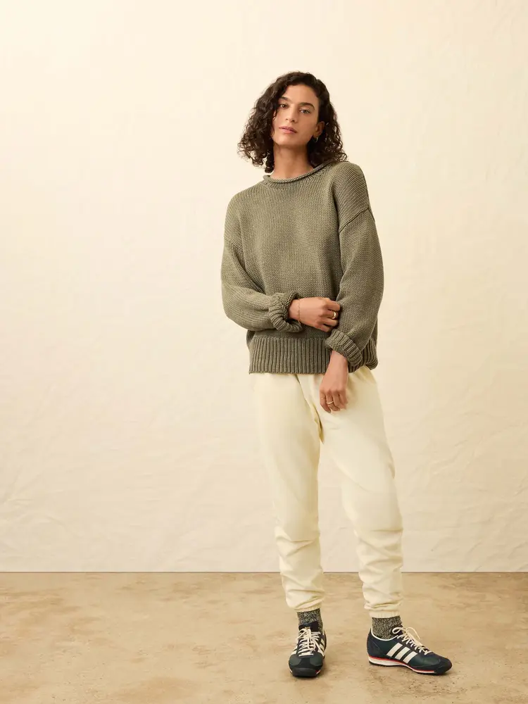 Faherty Brand sunwashed cotton roll neck sweater