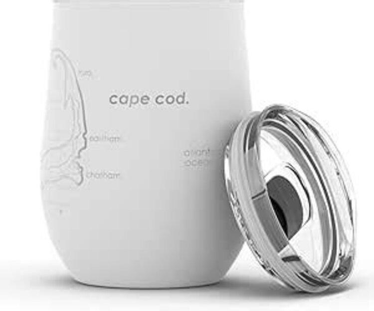 Cape Cod Insulated Wine Tumbler / White