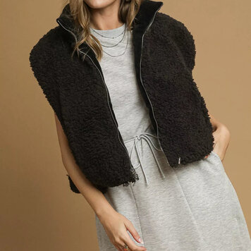 Sherpa-Lined Zip Vest