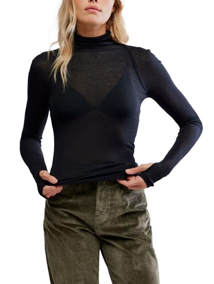 Free People Close to Home Layering / Black - L