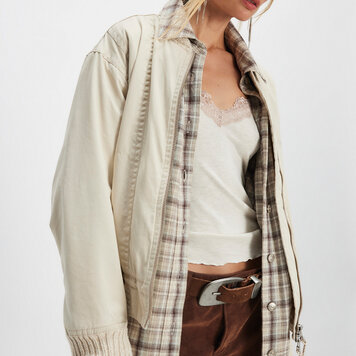 Free People Jax Washed Bomber
