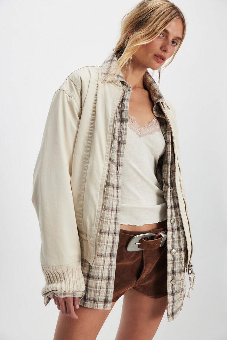 Free People Jax Washed Bomber