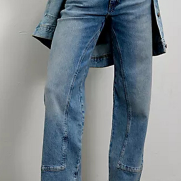 Free People RISK TAKER MID-RISE STRAIGHT