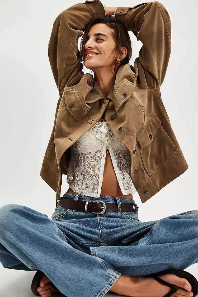 Free People Night Ranch Vegan Jacket
