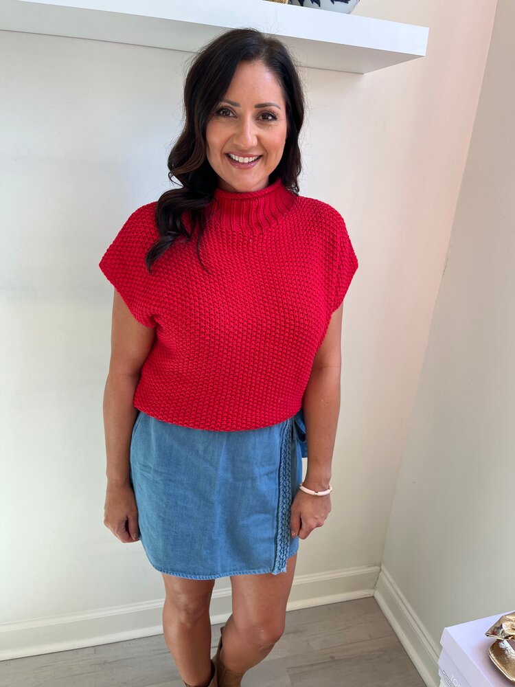 Mock Neck Sweater Tank