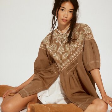 Free People Orson Mini Dress Army Combo