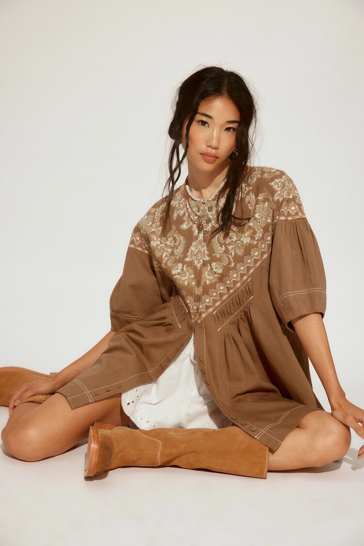 Free People Orson Mini Dress Army Combo