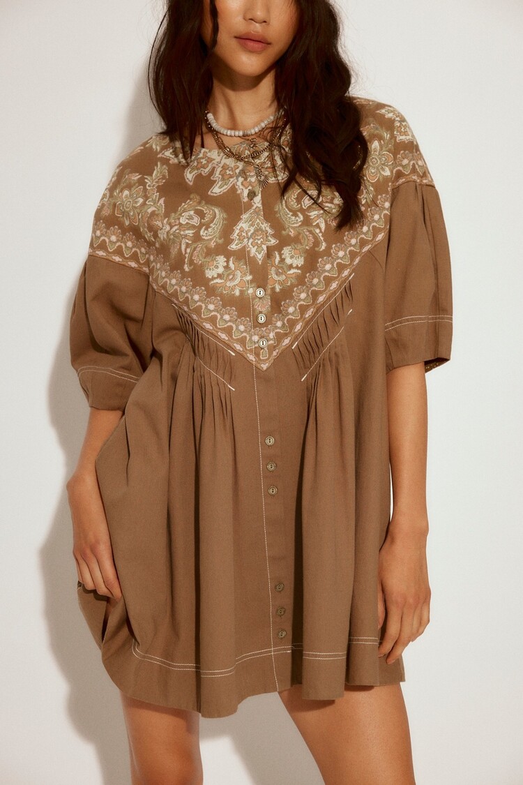 Free People Orson Mini Dress Army Combo