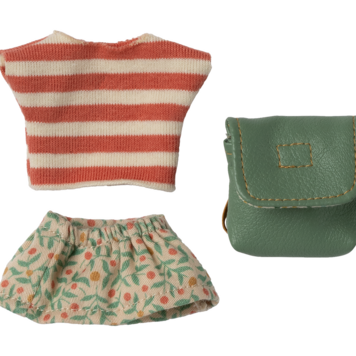 Maileg Clothes and bag, Big sister mouse - Green