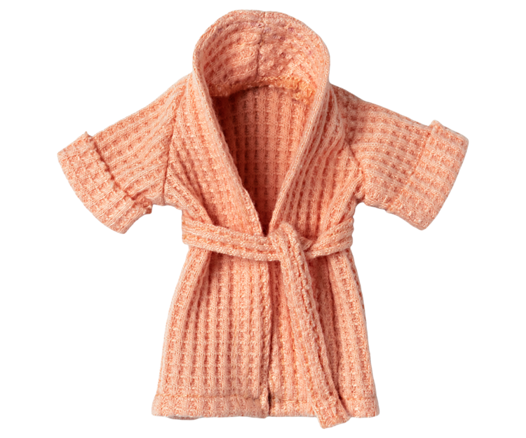 Maileg Bathrobe, Mum mouse - Coral