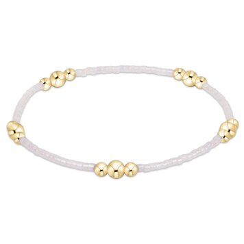 eNewton Hope Purpose Gold Bracelet - Silky White