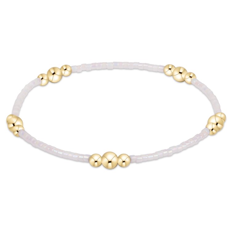 eNewton Hope Purpose Gold Bracelet - Silky White