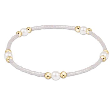 eNewton Hope Purpose Pearl Bracelet - Silky White