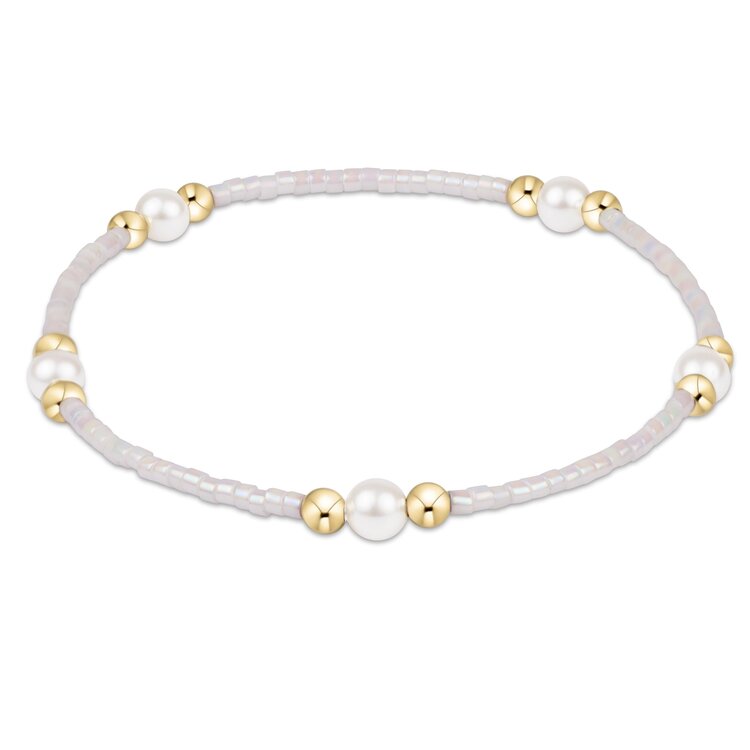 eNewton Hope Purpose Pearl Bracelet - Silky White