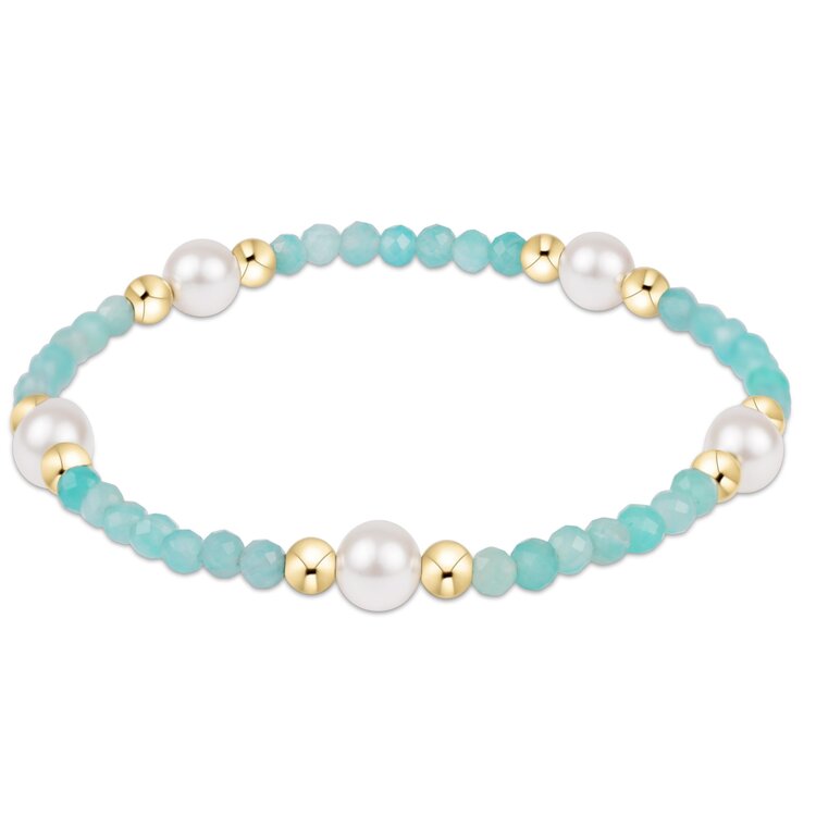 eNewton Purpose Pearl 6mm Gem Bracelet - Amazonite