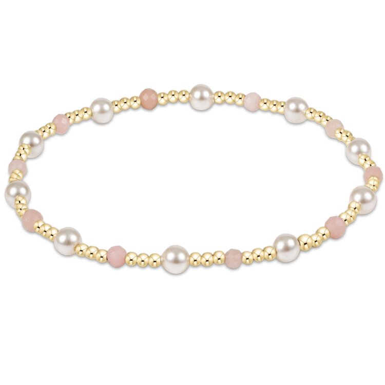 eNewton Pearl Sincerity 4mm Gem Bracelet - Pink Opal