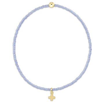 eNewton Hope Classic Ocean Mist Bracelet - Signature Cross Small Gold Charm
